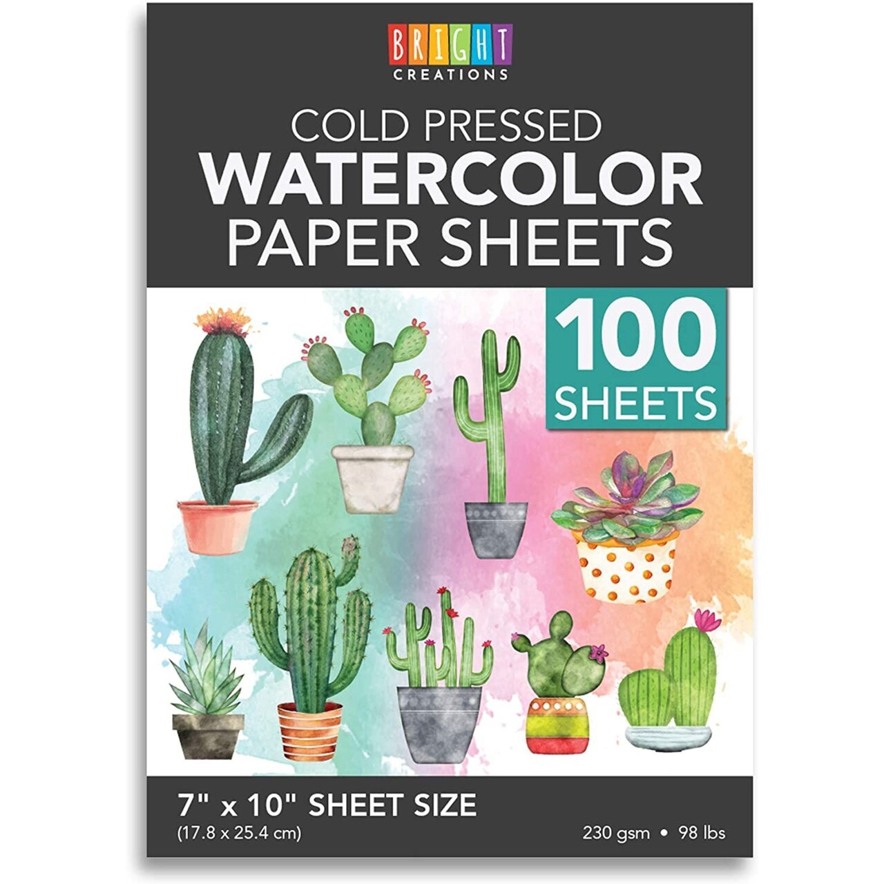 100 Sheets Cold Press Watercolor Paper - Bulk Cotton Watercolor